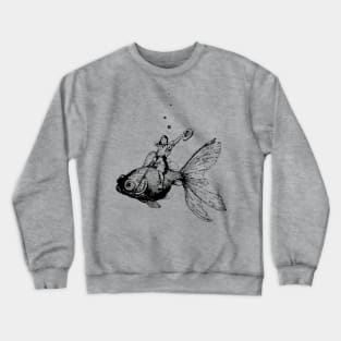 goldi-riding cowgirl Crewneck Sweatshirt